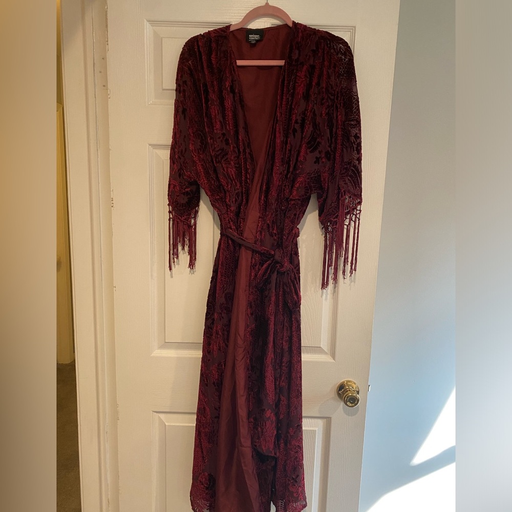 Unique Vintage 1920s maroon dress